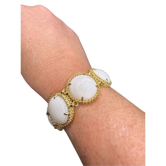 Kendra Scott White and Gold Bracelet - Picture 1 of 6